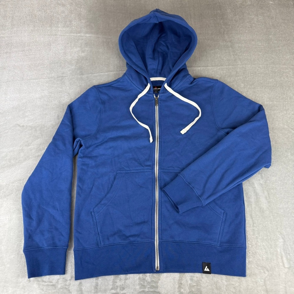 American Giant Midweight Full Zip Hoodie Mens Medium Estate Blue $135 USA NWOT